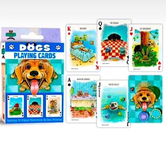 🐶♥️♣️♦️♠️ LETS PLAY❗️ “DOGS” PLAYING CARDS - 54 CARD DECK❗️♠️♦️♣️❤️🐶 - Picture 2 of 3